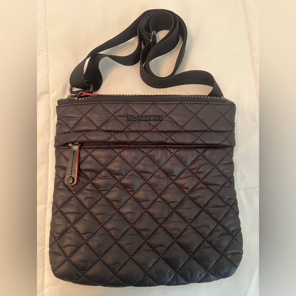 MZ Wallace Metro Flat Crossbody Bag in Black